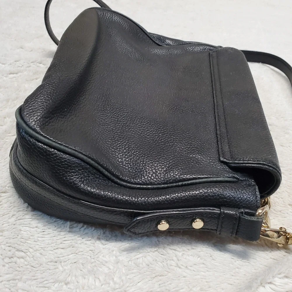 Kate Spade Black Leather Purse Crossbody Bag  Classic Luxury Minimalist Timeless